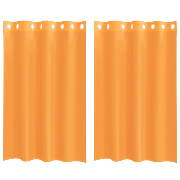 vidaXL r&otilde;ngastihendiga kardinad 2 tk Oranž 140x175 cm