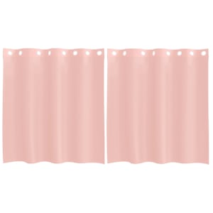vidaXL Voile kardinad r&otilde;ngastega 2 tk Roosa 140x140 cm