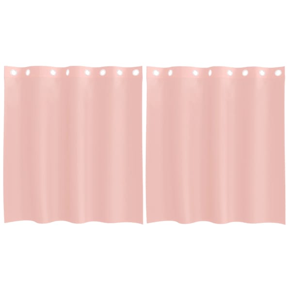 vidaXL Voile kardinad r&otilde;ngastega 2 tk Roosa 140x140 cm