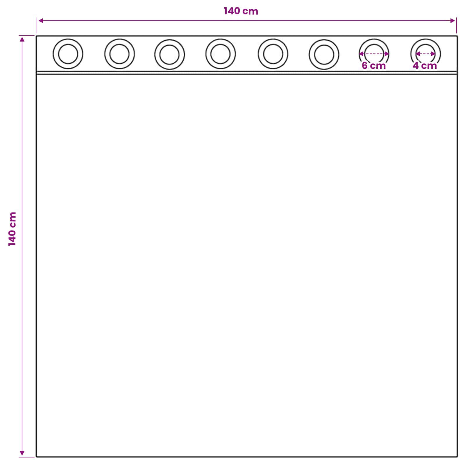 vidaXL Voile Vorhänge mit Ösen 2 Stk. Rosa 140x140 cm – Bild 8