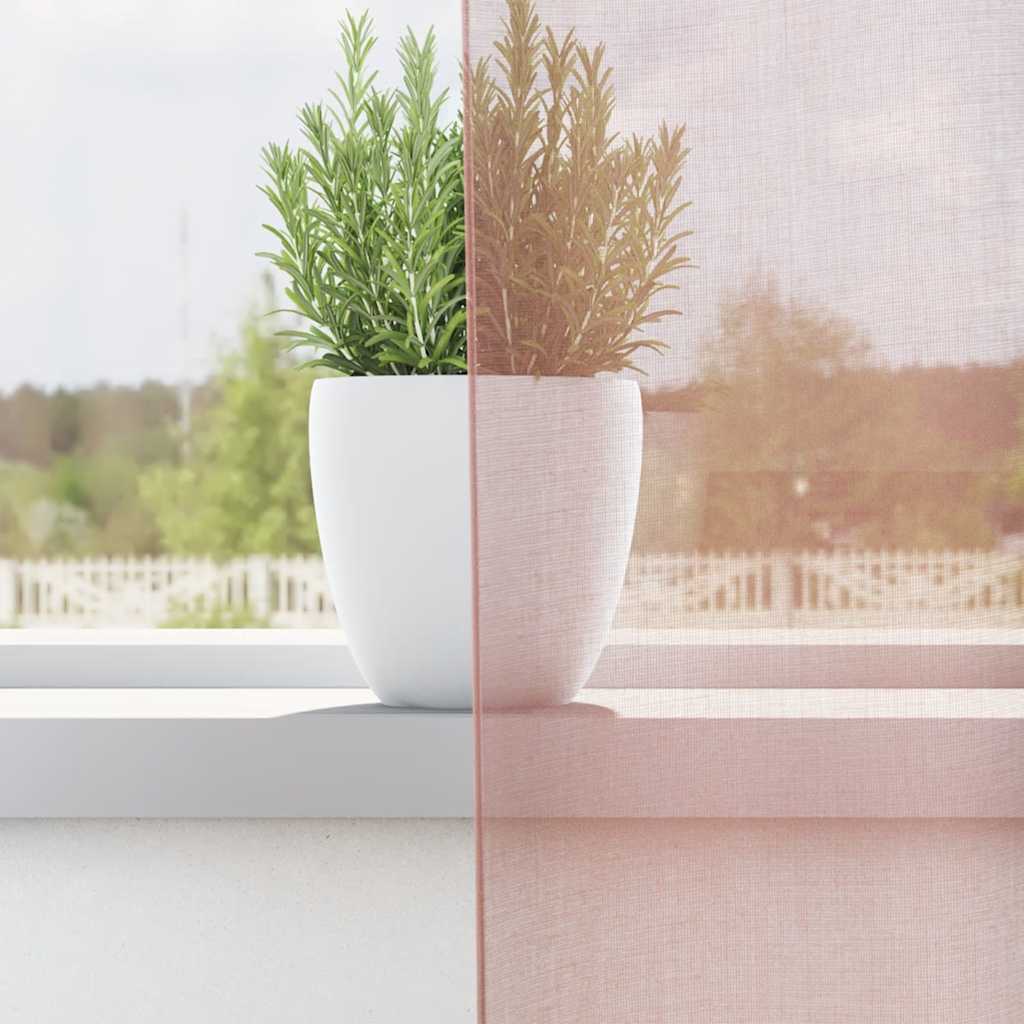 vidaXL Voileeverhot läpiviennillä 2 kpl pinkki 140x300 cm