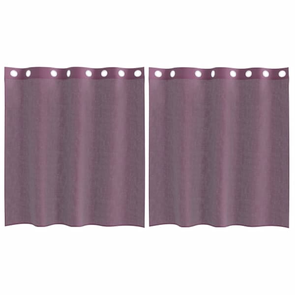 vidaXL Voile kardinad r&otilde;ngastega 2 tk Lilla 140x140 cm