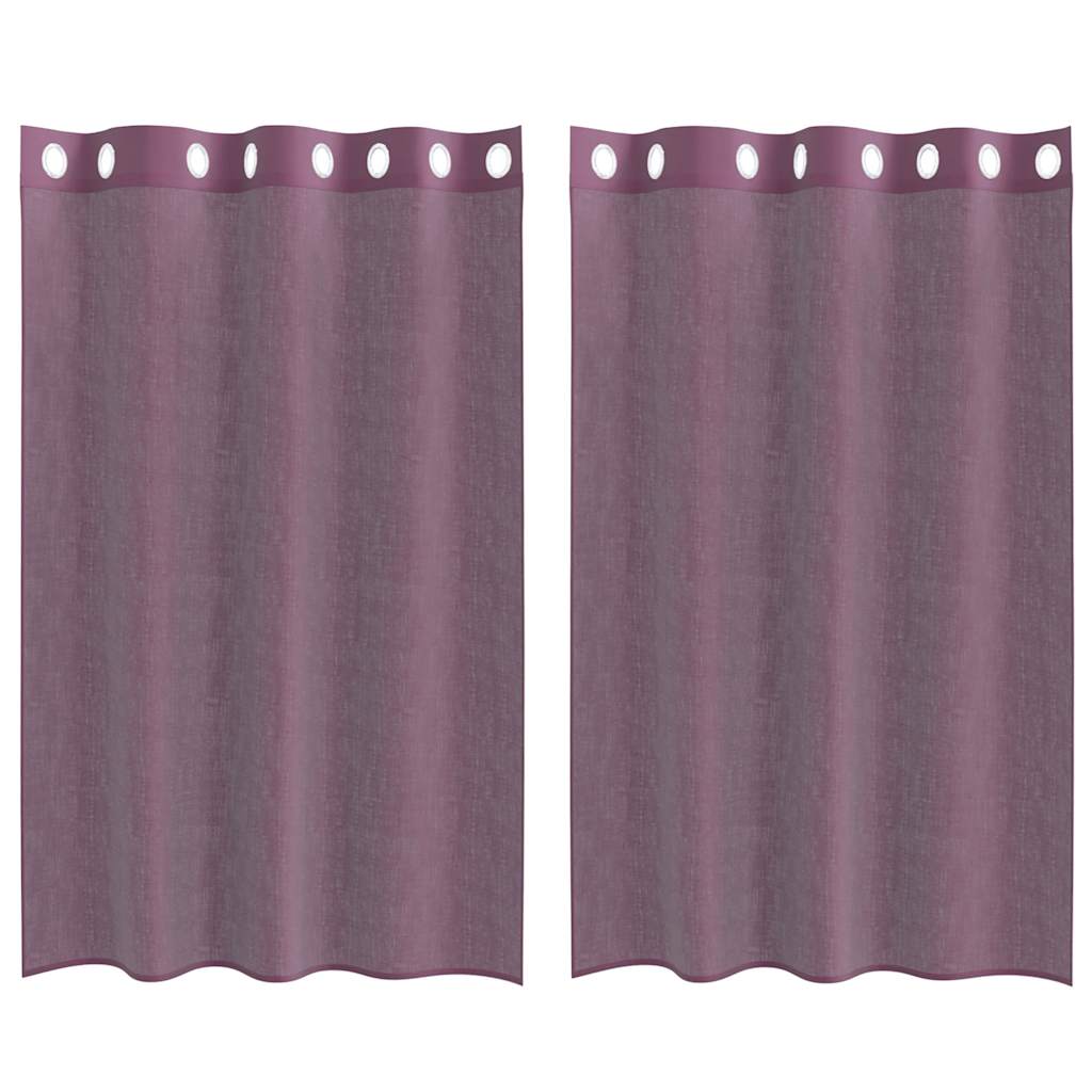 vidaXL Voálové záclony s průchodkami 2 ks Fialová 140x175 cm
