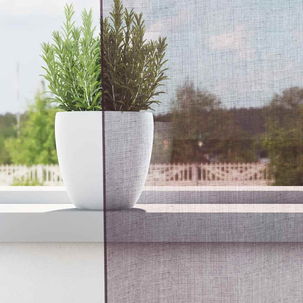vidaXL Gordijnen voile met doorvoertules 2 st 140x225 cm paars afbeelding