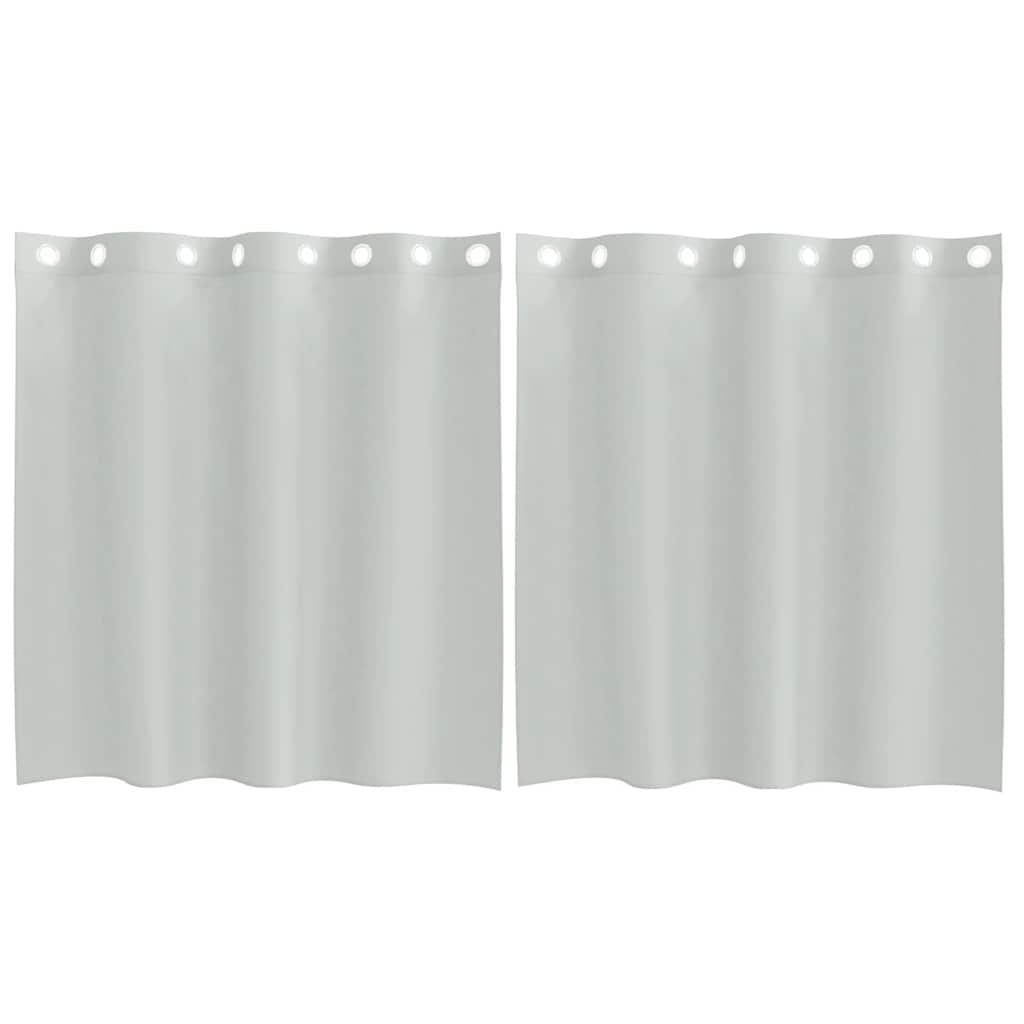 vidaXL Voálové záclony s průchodkami 2 ks Světle šedá 140x140 cm