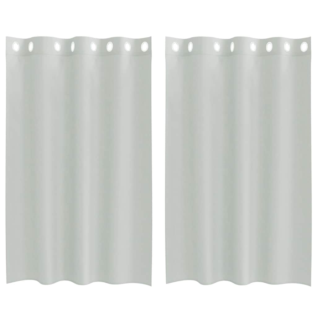vidaXL Voálové záclony s průchodkami 2 ks Světle šedá 140x175 cm