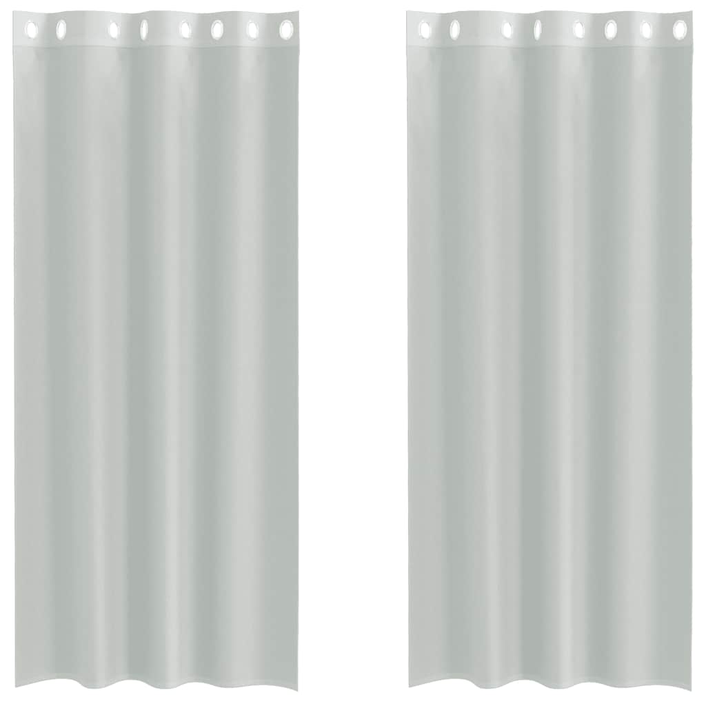 vidaXL Voálové záclony s průchodkami 2 ks Světle šedá 140x225 cm