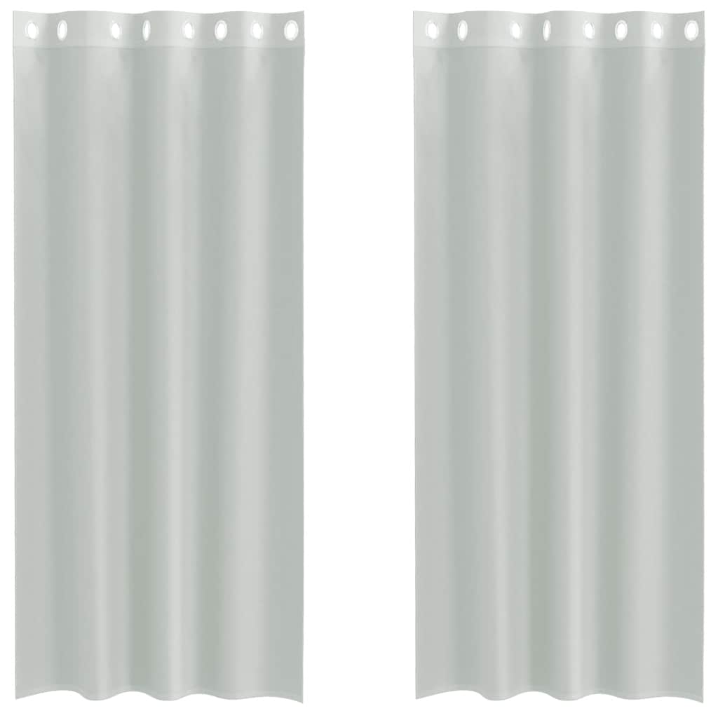 Thumbnail - vidaXL Voile Vorhänge mit Ösen 2 Stk. Hellgrau 140x245 cm