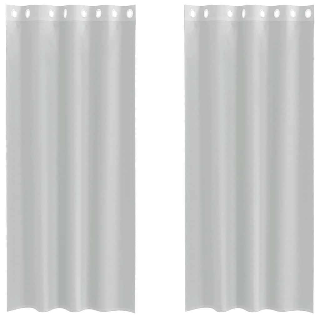 vidaXL Voálové záclony s průchodkami 2 ks Světle šedá 140x245 cm