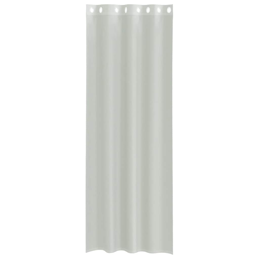 vidaXL Gordijnen voile met doorvoertules 2 st 140x300 cm lichtgrijs grijs, foto 4