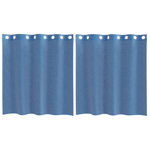 vidaXL Voile kardinad koos r&otilde;ngastega 2 tk Royal Blue