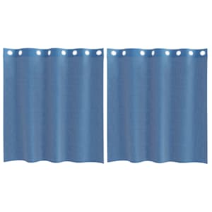 Voálové záclony s průchodkami 2 ks Royal Blue - obrázek 2