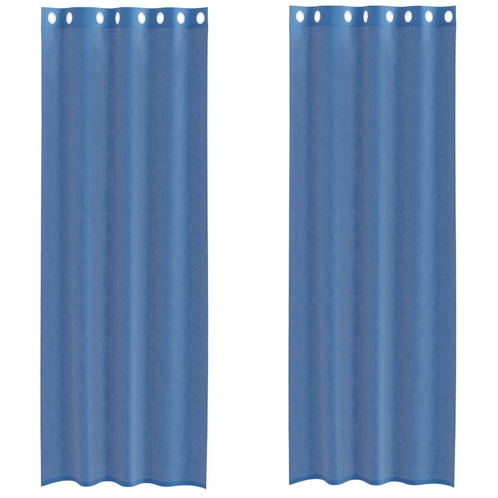 vidaXL Voálové záclony s průchodkami 2 ks Royal Blue
