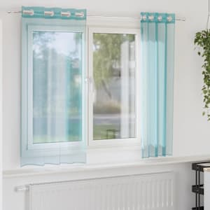 vidaXL Voile kardinad koos r&otilde;ngastega 2 tk T&uuml;rkiis