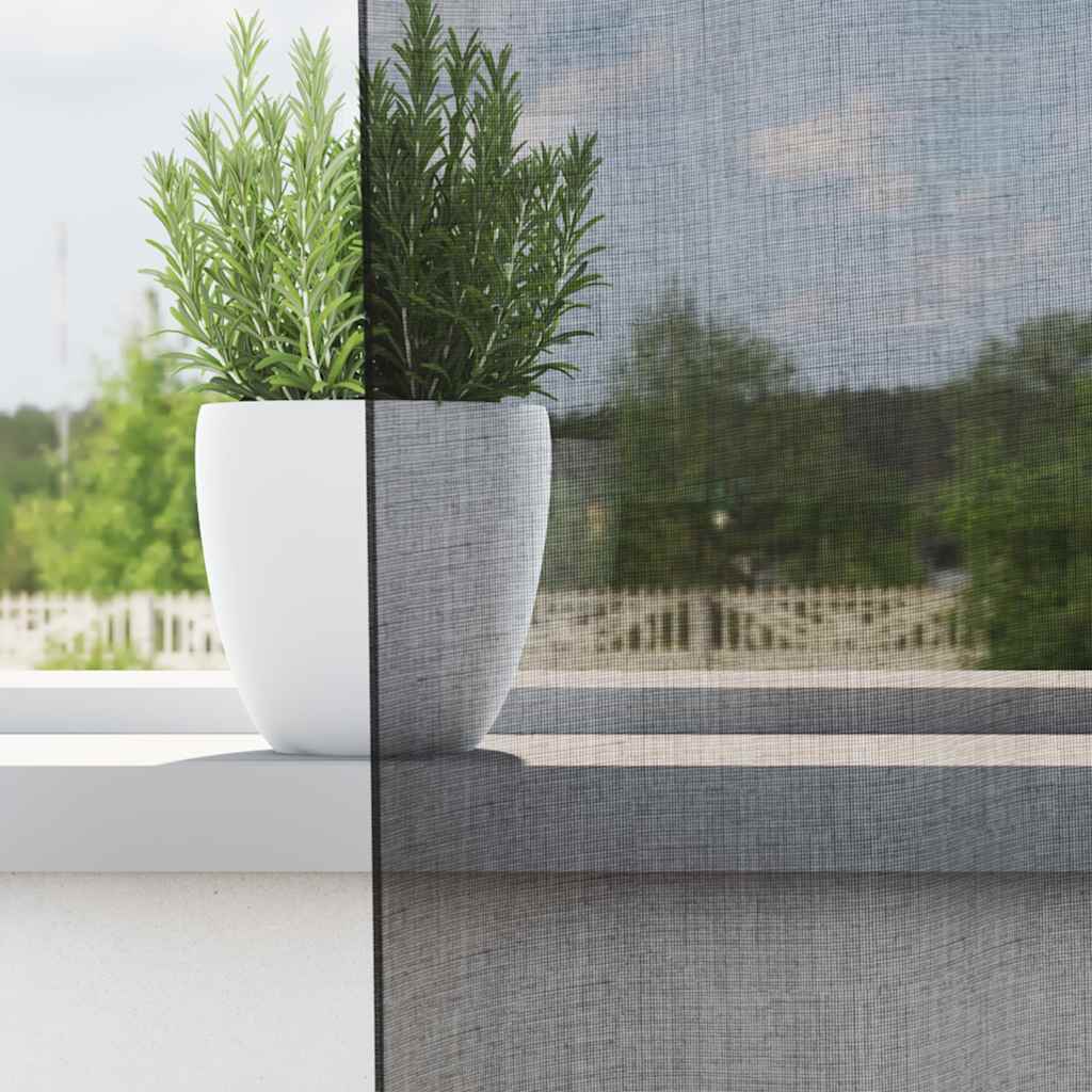 vidaXL Gordijnen voile met roedezakken 2 st zwart afbeelding