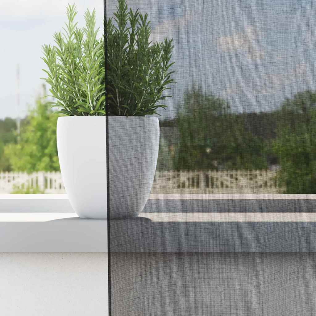 vidaXL Gordijnen voile met roedezakken 2 st zwart afbeelding