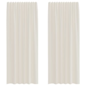 vidaXL voile kardinad varrastaskutega 2 tk kreemjad