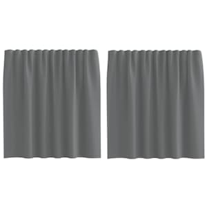 vidaXL voile kardinad varrastaskutega 2 tk, tumehall