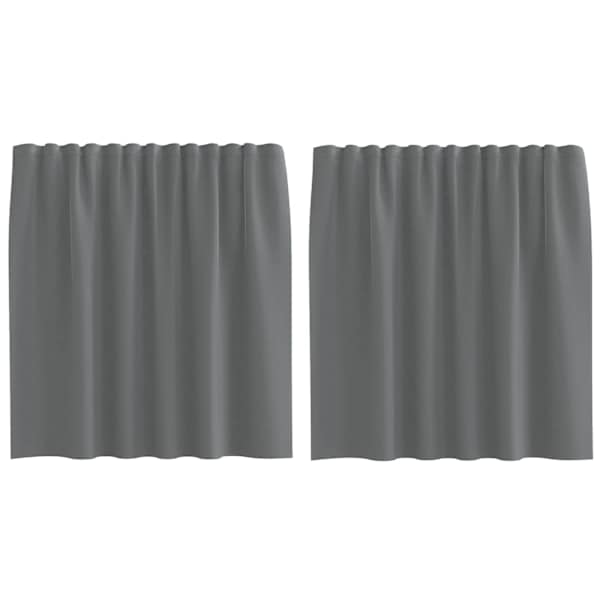 vidaXL voile kardinad varrastaskutega 2 tk, tumehall