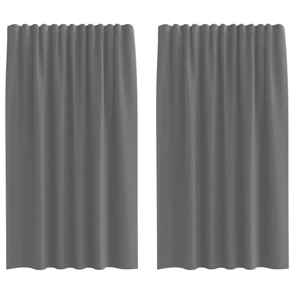 vidaXL voile kardinad varrastaskutega 2 tk, tumehall