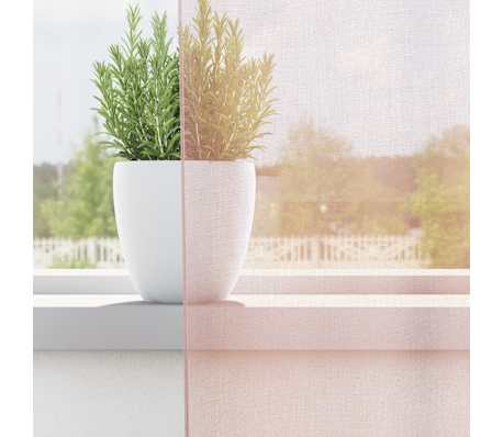 vidaXL Rideaux en voile avec passe-tringles 2 pcs rose clair