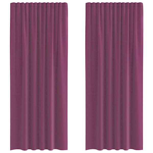 vidaXL voile kardinad varrastaskutega 2 tk lillad