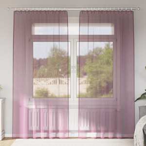 vidaXL voile kardinad varrastaskutega 2 tk lillad
