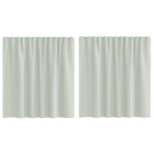 vidaXL voile kardinad varrastaskutega 2 tk, helehall