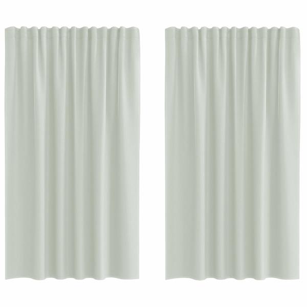 vidaXL voile kardinad varrastaskutega 2 tk, helehall