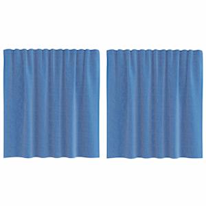 vidaXL voile kardinad varrastega taskutega 2 tk, kuninglikult sinised