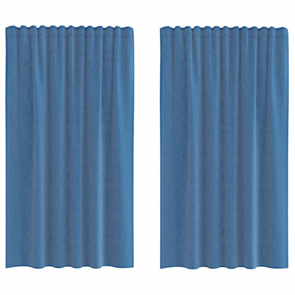 vidaXL voile kardinad varrastega taskutega 2 tk, kuninglikult sinised