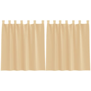 vidaXL Voile kardinad varrastega taskutega 2 tk Liiv