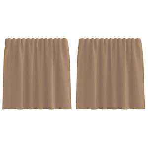 vidaXL voile kardinad varrastaskutega 2 tk, helepruunid