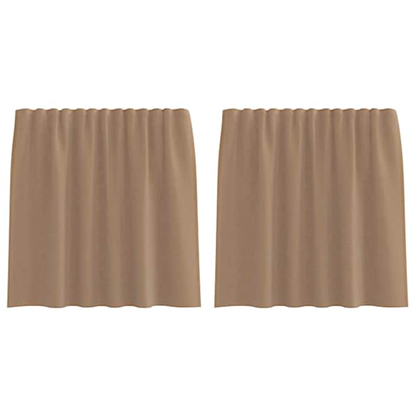 vidaXL voile kardinad varrastaskutega 2 tk, helepruunid