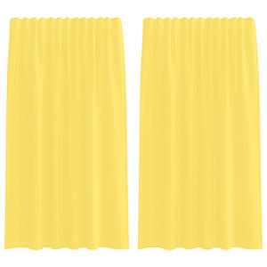 vidaXL voile kardinad varrastaskutega 2 tk, kollased
