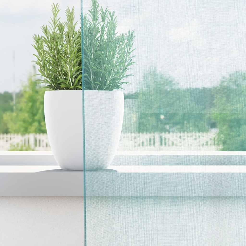 vidaXL Gordijnen voile met roedezakken 2 st turkoois afbeelding