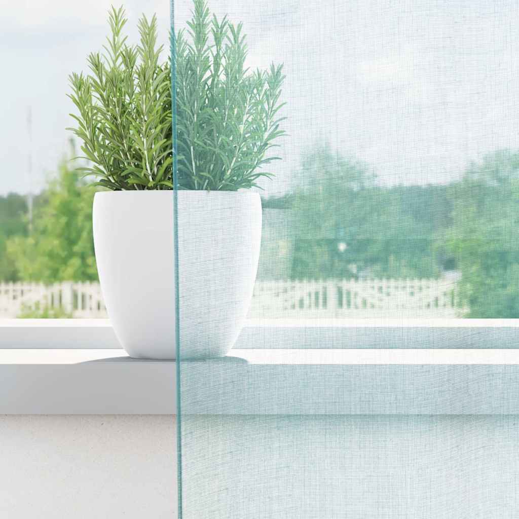vidaXL Perdele Voile cu buzunare pentru bare 2 buc Turcoaz