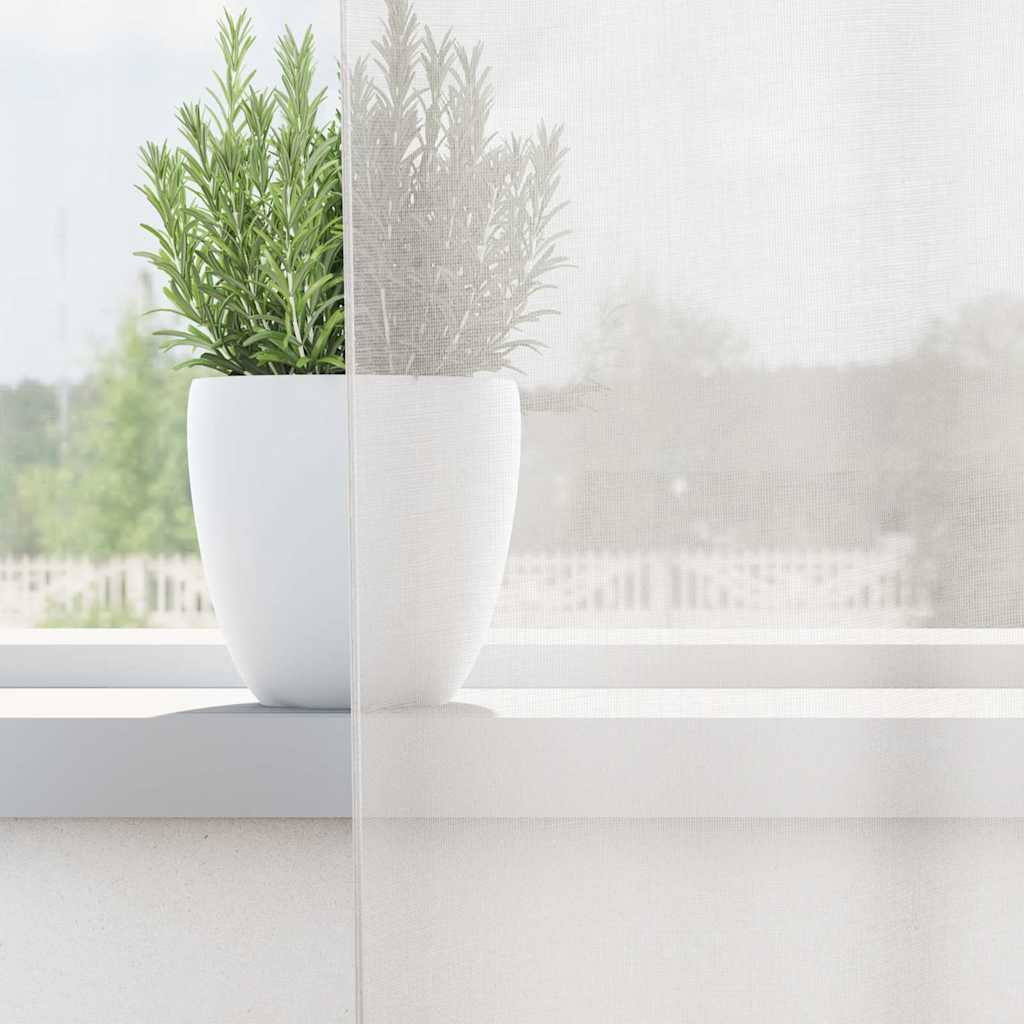 vidaXL Gordijnen voile met roedezakken 2 st wit afbeelding