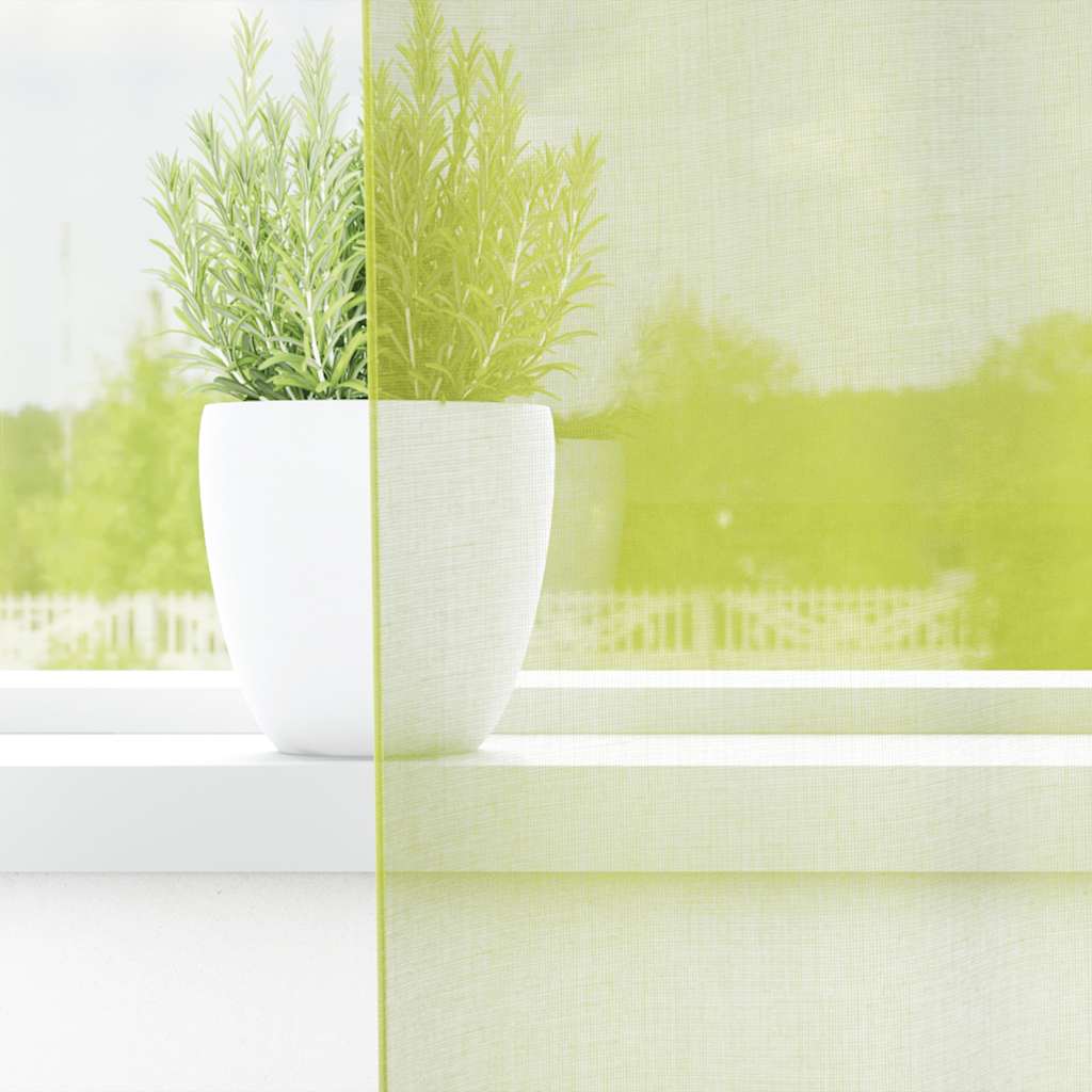 vidaXL Gordijnen voile met lipje Top 2 st Appelgroen afbeelding
