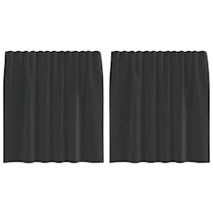 vidaXL Voile Kardinad Tab Topiga 2 tk Must