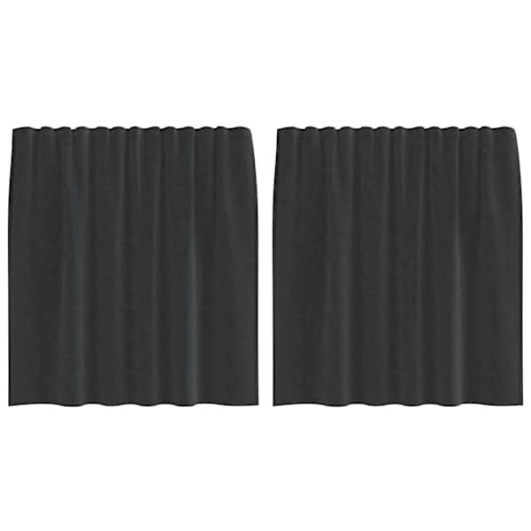 vidaXL Voile Kardinad Tab Topiga 2 tk Must