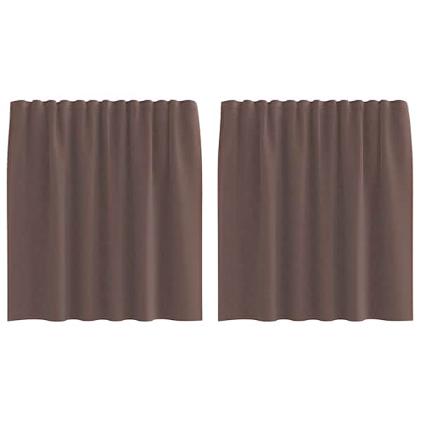 vidaXL Voile Kardinad Tab Topiga 2 tk Pruun