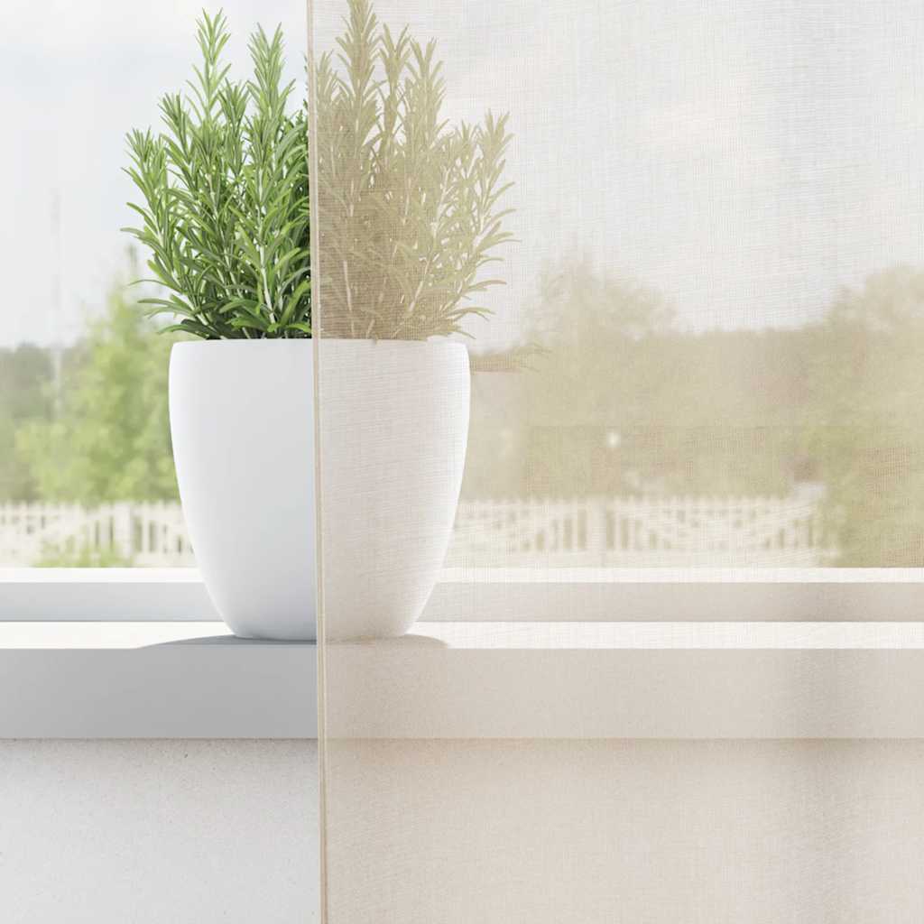 vidaXL Gordijnen voile met Tab Top 2 st crèmekleurig afbeelding