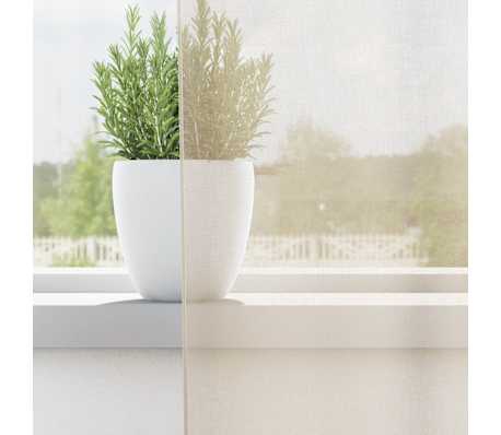 vidaXL Voile Curtains with Tab Top 2 pcs Cream