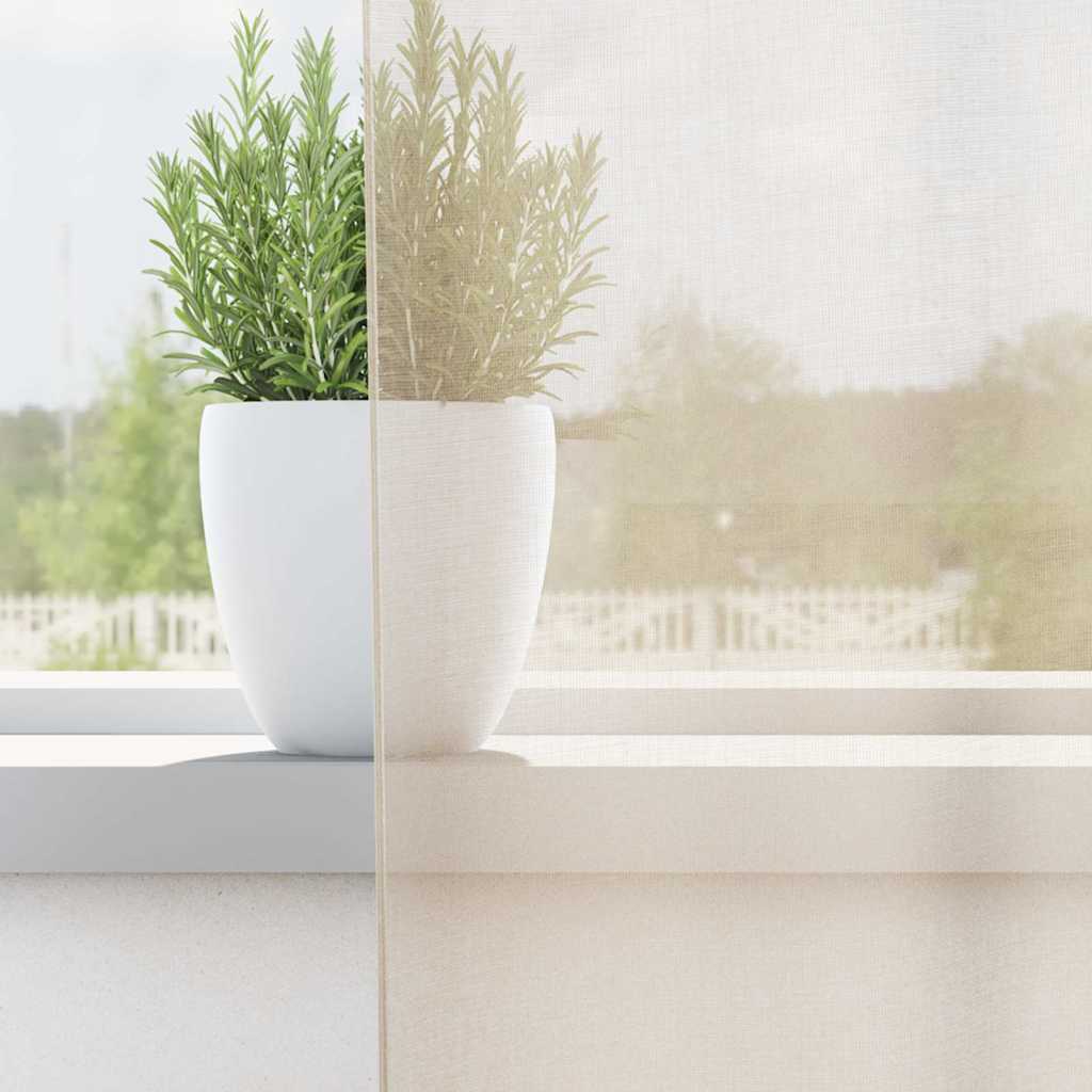 vidaXL Gordijnen voile met Tab Top 2 st crèmekleurig afbeelding
