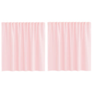 vidaXL aasadega voilee kardinad 2 tk, helepunased, 140 x 140 cm