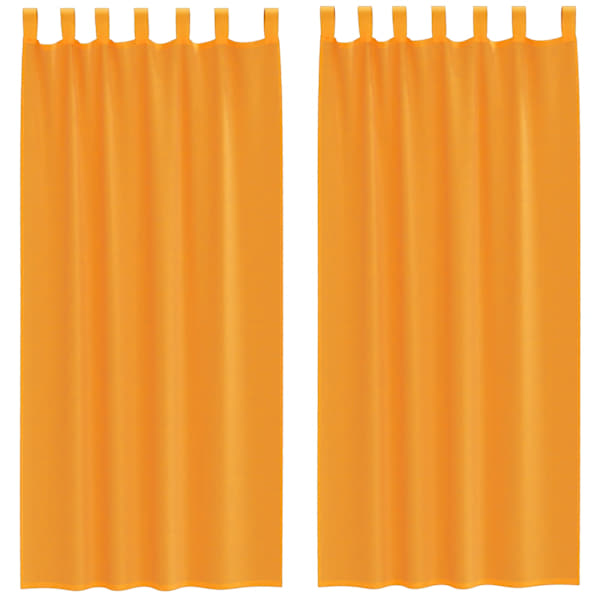 vidaXL aasadega voilee kardinad 2 tk, oranžid, 140 x 225 cm