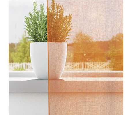vidaXL Voile Curtains with Loops 2 pcs Orange 55.1x88.6"