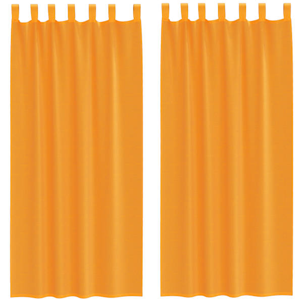 vidaXL Aasadega Voile kardinad 2 tk Oranž 140x245 cm