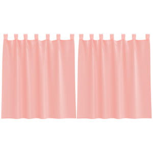 vidaXL aasadega voilee kardinad 2 tk, roosad, 140 x 140 cm